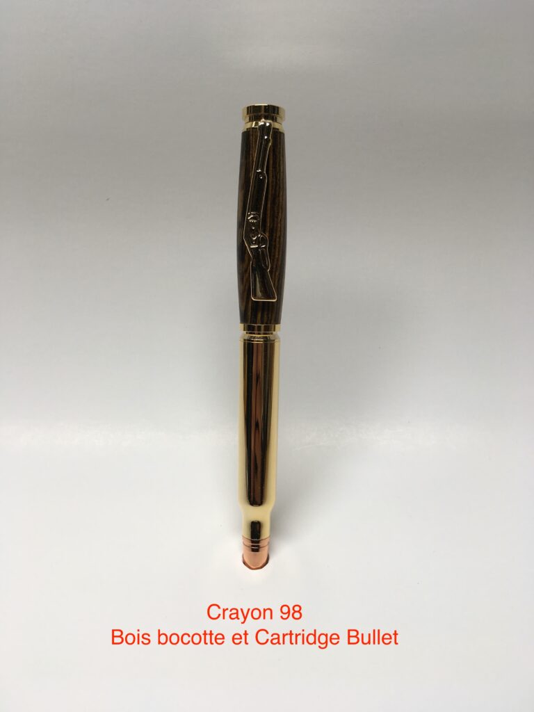 Modèle de crayon chasse, cartridge bullet c98